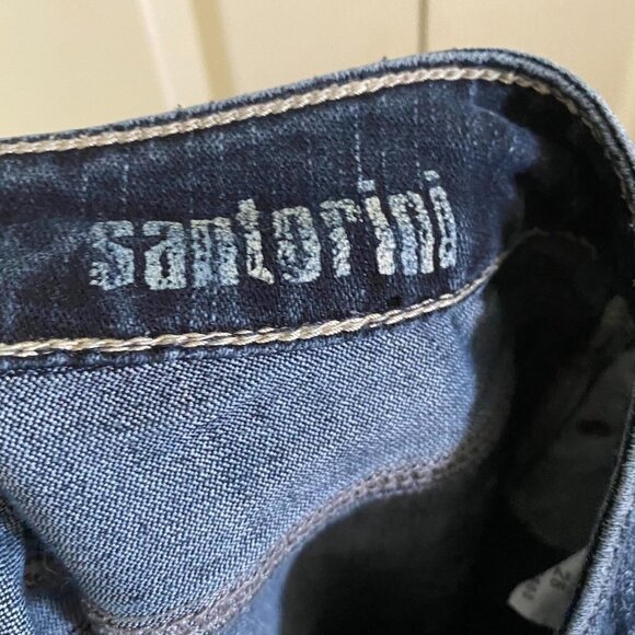 Silver Women's Santorini Dark Wash Cropped Ankle Factory Faded Jeans Size 28 - Picture 4 of 11
